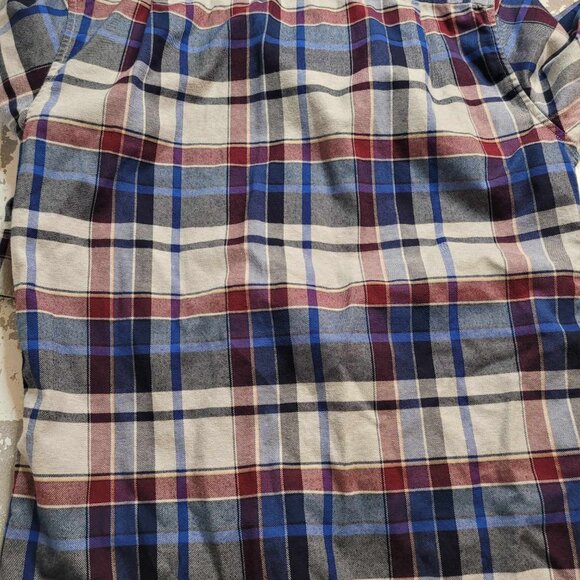 2435 Eddie Bauer Men's LS Flannel Blue Plaid Size Small - Picture 4 of 5